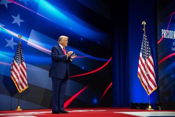 President Donald Trump speaks at the Conservative Political Action Conference at the Gaylord National Resort & Convention Center in Oxon Hill, Maryland, on Saturday, February 22, 2025. (Official White House Photo by Molly Riley)