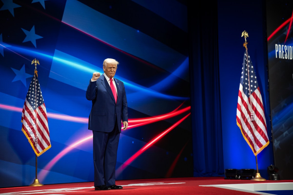 President Donald Trump speaks at the Conservative Political Action Conference at the Gaylord National Resort & Convention Center in Oxon Hill, Maryland, on Saturday, February 22, 2025. (Official White House Photo by Molly Riley)