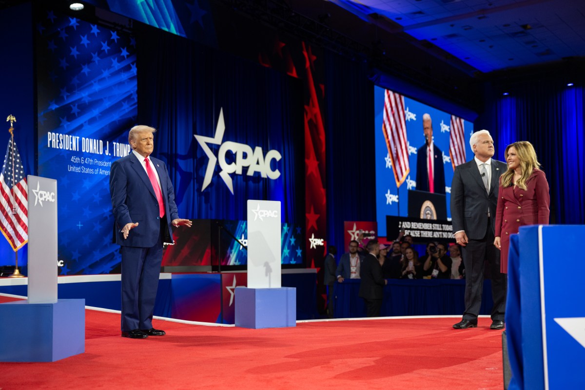 President Donald Trump speaks at the Conservative Political Action Conference at the Gaylord National Resort & Convention Center in Oxon Hill, Maryland, on Saturday, February 22, 2025. (Official White House Photo by Molly Riley)