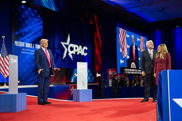 President Donald Trump speaks at the Conservative Political Action Conference at the Gaylord National Resort & Convention Center in Oxon Hill, Maryland, on Saturday, February 22, 2025. (Official White House Photo by Molly Riley)