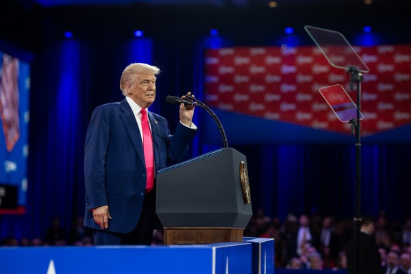 President Donald Trump speaks at the Conservative Political Action Conference at the Gaylord National Resort & Convention Center in Oxon Hill, Maryland, on Saturday, February 22, 2025. (Official White House Photo by Molly Riley)