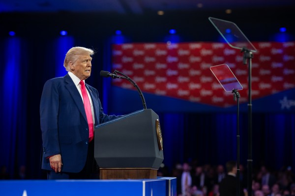 President Donald Trump speaks at the Conservative Political Action Conference at the Gaylord National Resort & Convention Center in Oxon Hill, Maryland, on Saturday, February 22, 2025. (Official White House Photo by Molly Riley)
