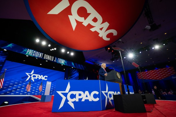 President Donald Trump speaks at the Conservative Political Action Conference at the Gaylord National Resort & Convention Center in Oxon Hill, Maryland, on Saturday, February 22, 2025. (Official White House Photo by Molly Riley)