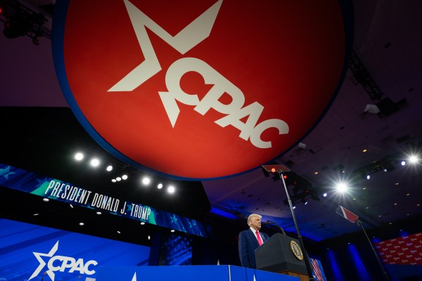 President Donald Trump speaks at the Conservative Political Action Conference at the Gaylord National Resort & Convention Center in Oxon Hill, Maryland, on Saturday, February 22, 2025. (Official White House Photo by Molly Riley)