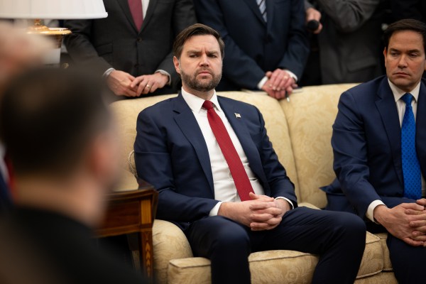 President Donald Trump greets President Volodymyr Zelenskyy of Ukraine, Friday, February 28, 2025, in the West Wing Lobby. (Official White House Photo by Daniel Torok)