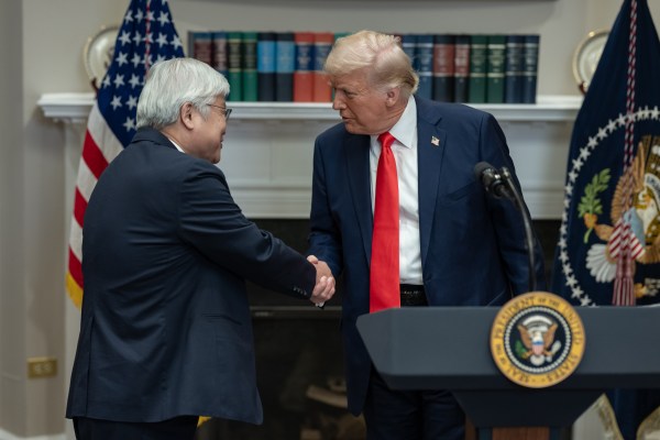 President Donald J. Trump makes an investment announcement, Monday, March 3, 2025, in the Roosevelt Room of the White House. (Official White House Photo by Molly Riley.)