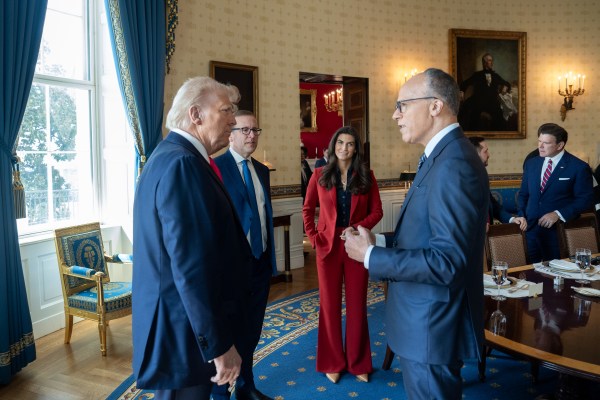 President Donald Trump has lunch with network news anchors, Tuesday, March 4, 2025, in the Blue Room of the White House. (Official White House Photo by Joyce N. Boghosian)