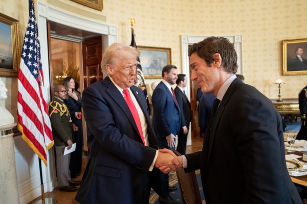 President Donald Trump has lunch with network news anchors, Tuesday, March 4, 2025, in the Blue Room of the White House. (Official White House Photo by Joyce N. Boghosian)