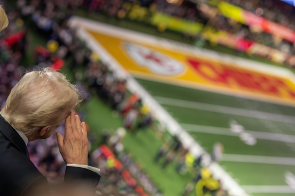 President Donald Trump attends Superbowl LIX between the Philadelphia Eagles and the Kansas City Chiefs, Sunday, February 9, 2025, at Caesars Superdome in New Orleans, Louisiana. (Official White House photo by Daniel Torok)