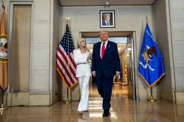 President Donald Trump arrives at the Department of Justice in Washington, D.C., Friday, March 14, 2025. (Official White House Photo by Joyce N. Boghosian)