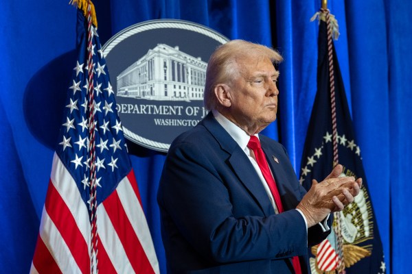 President Donald Trump delivers remarks at the Department of Justice in Washington, D.C., Friday, March 14, 2025. (Official White House Photo by Joyce N. Boghosian)