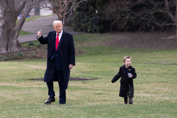 President Donald Trump departs the White House on Marine One with Elon Musk’s son X on the South Lawn, Friday, March 14, 2025, for a trip to Florida.(Official White House Photo by Joyce N. Boghosian)