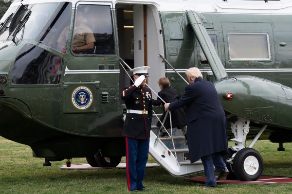 President Donald Trump departs the White House on Marine One with Elon Musk’s son X on the South Lawn, Friday, March 14, 2025, for a trip to Florida.(Official White House Photo by Joyce N. Boghosian)