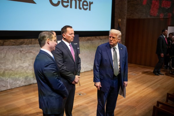 President Donald Trump participates in a Kennedy Center Board Meeting, Monday, March 17, 2025, at the John F. Kennedy Center Performing Arts Center in Washington, D.C. (Official White House Photo by Daniel Torok)