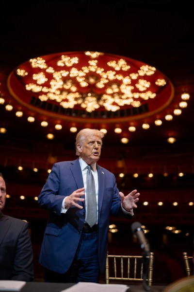 President Donald Trump participates in a Kennedy Center Board Meeting, Monday, March 17, 2025, at the John F. Kennedy Center Performing Arts Center in Washington, D.C. (Official White House Photo by Daniel Torok)