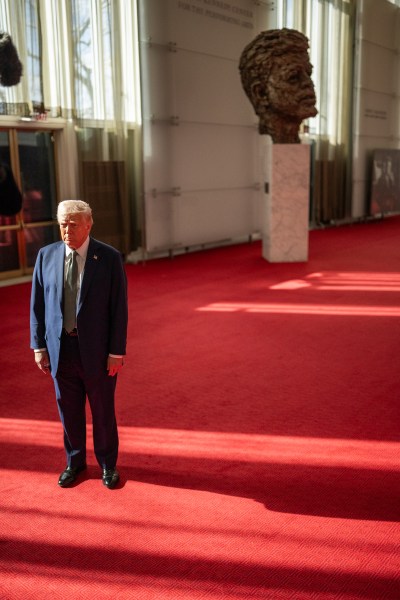 President Donald Trump participates in a Kennedy Center Board Meeting, Monday, March 17, 2025, at the John F. Kennedy Center Performing Arts Center in Washington, D.C. (Official White House Photo by Daniel Torok)