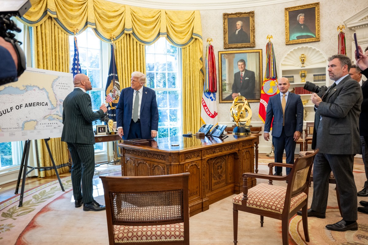 President Donald Trump meets with Conor McGregor and family in the Oval Office, March 17, 2025. (Official White House Photo by Molly Riley)