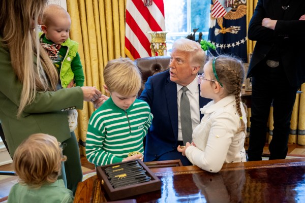 President Donald Trump meets with Conor McGregor and family in the Oval Office, March 17, 2025. (Official White House Photo by Molly Riley)