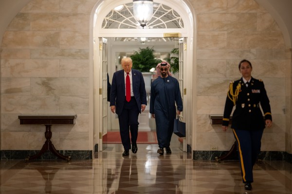 President Donald Trump meets with Sheikh Tahnoon bin Zayed Al Nahyan, Tuesday, March 18, 2025. (Official White House Photo by Daniel Torok)