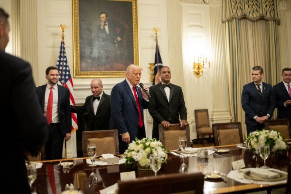 President Donald Trump meets with Sheikh Tahnoon bin Zayed Al Nahyan, Tuesday, March 18, 2025. (Official White House Photo by Daniel Torok)