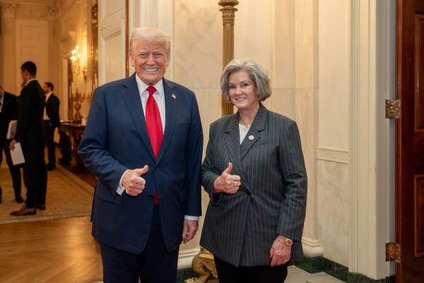 President Donald Trump meets with Sheikh Tahnoon bin Zayed Al Nahyan, Tuesday, March 18, 2025. (Official White House Photo by Joyce N. Boghosian)