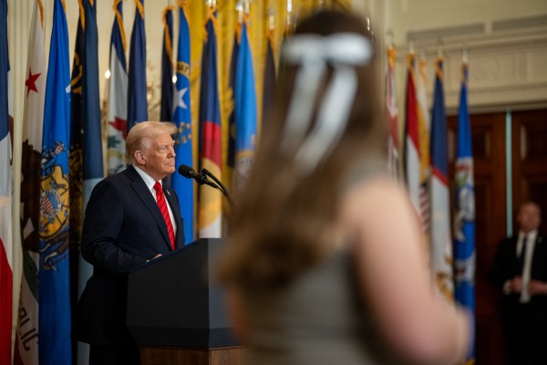 President Donald Trump signs an Executive Order to dismantle the Department of Education, Thursday, March 20, 2025, in the East Room of the White House. (Official White House Photo by Daniel Torok)