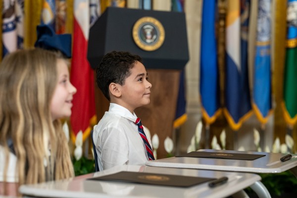 President Donald Trump signs an Executive Order to dismantle the Department of Education, Thursday, March 20, 2025, in the East Room of the White House. (Official White House Photo by Daniel Torok)