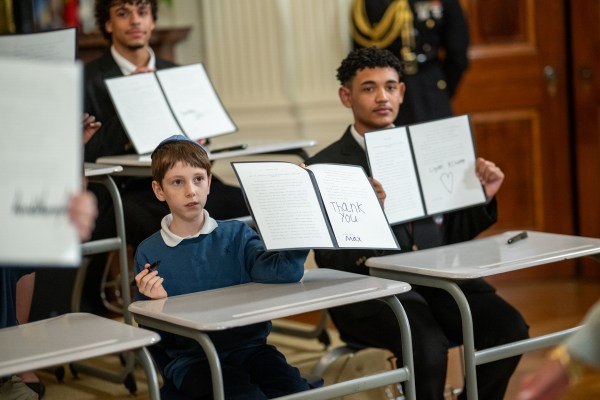 President Donald Trump signs an Executive Order to dismantle the Department of Education, Thursday, March 20, 2025, in the East Room of the White House. (Official White House Photo by Daniel Torok)