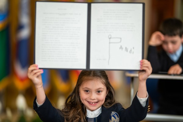President Donald Trump signs an Executive Order to dismantle the Department of Education, Thursday, March 20, 2025, in the East Room of the White House. (Official White House Photo by Daniel Torok)