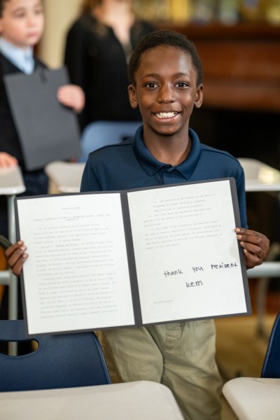 President Donald Trump signs an Executive Order to dismantle the Department of Education, Thursday, March 20, 2025, in the East Room of the White House. (Official White House Photo by Daniel Torok)