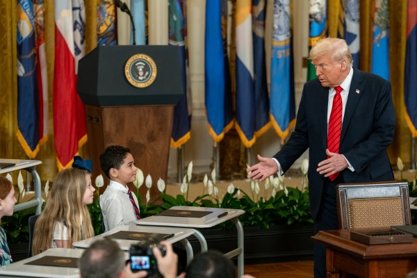 President Donald Trump signs an Executive Order to dismantle the Department of Education, Thursday, March 20, 2025, in the East Room of the White House. (Official White House Photo by Joyce N. Boghosian)