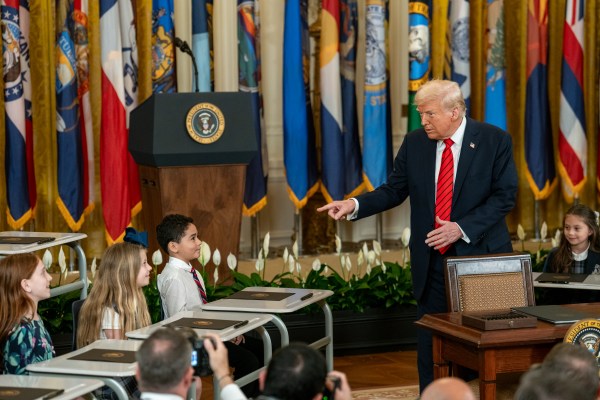 President Donald Trump signs an Executive Order to dismantle the Department of Education, Thursday, March 20, 2025, in the East Room of the White House. (Official White House Photo by Joyce N. Boghosian)