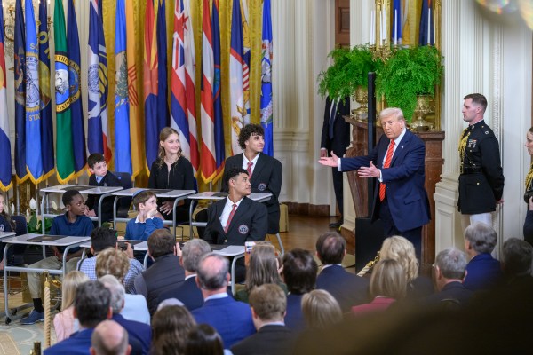 President Donald Trump signs an Executive Order to dismantle the Department of Education, Thursday, March 20, 2025, in the East Room of the White House. (Official White House Photo by Molly Riley)