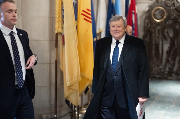 Viktor Knavs exits the national prayer service at the Washington National Cathedral, Jan. 21, 2025. (Official White House Photo by Andrea Hanks)