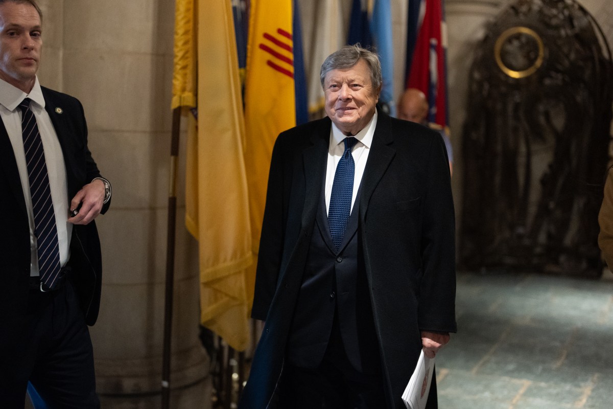 Viktor Knavs exits the national prayer service at the Washington National Cathedral, Jan. 21, 2025. (Official White House Photo by Andrea Hanks)