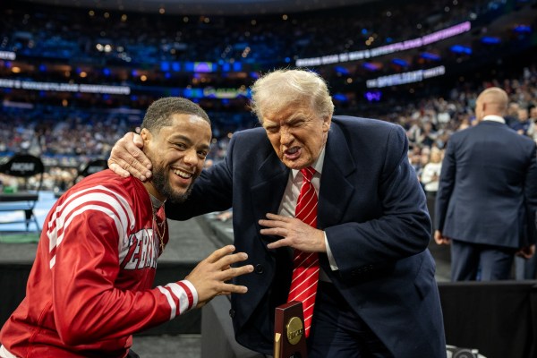 President Donald Trump attends the 2025 NCAA Men’s Wrestling Championship, Saturday, March 22, 2025, at Wells Fargo Center in Philadelphia, Pennsylvania. (Official White House Photo by Daniel Torok)