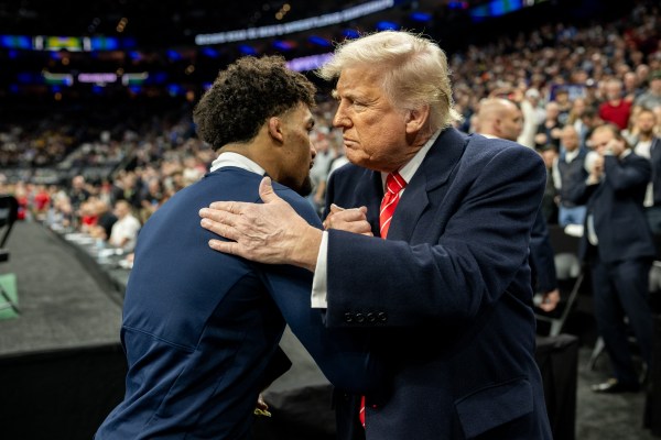 President Donald Trump attends the 2025 NCAA Men’s Wrestling Championship, Saturday, March 22, 2025, at Wells Fargo Center in Philadelphia, Pennsylvania. (Official White House Photo by Daniel Torok)
