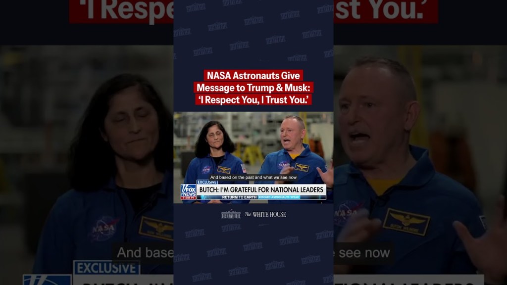 NASA Astronauts give POTUS and Elon Musk a message of thanks: