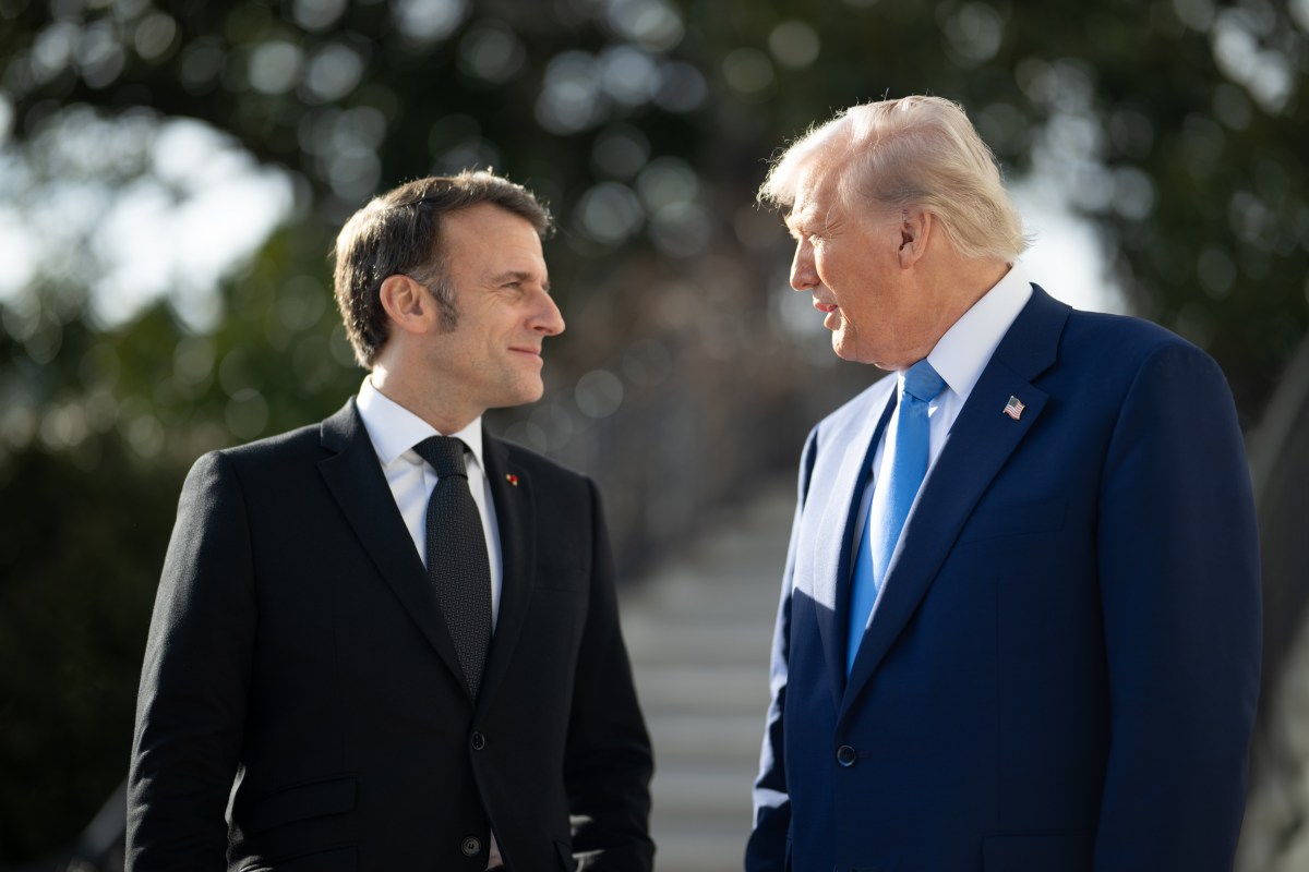 President Donald Trump hosts a bilateral meeting with French President Emmanuel Macron, Monday, February 24, 2025, in the Oval Office. (Official White House Photo by Daniel Torok)