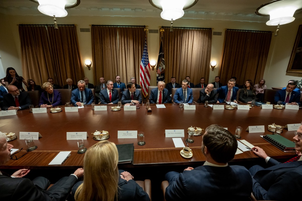 President Donald Trump holds a cabinet meeting, Wednesday, February 26, 2025, in the Cabinet Room. (Official White House Photo by Molly Riley)