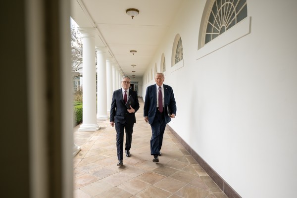 President Donald Trump and U.K. Prime Minister Keir Starmer participate in a joint press conference, Thursday, February 27, 2025, in the East Room of the White House. (Official White House Photo by Daniel Torok)