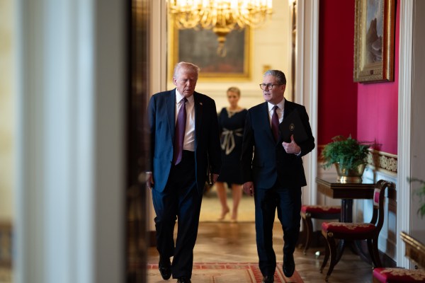 President Donald Trump and U.K. Prime Minister Keir Starmer participate in a joint press conference, Thursday, February 27, 2025, in the East Room of the White House. (Official White House Photo by Daniel Torok)