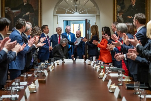 President Donald Trump and Vice President JD Vance hold a cabinet meeting, Wednesday, February 26, 2025, in the Cabinet Room. (Official White House Photo by Emily J. Higgins)