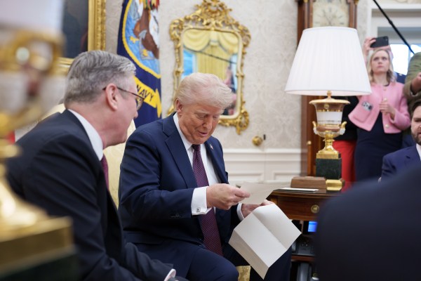 President Donald Trump hosts a bilateral meeting with U.K. Prime Minister Keir Starmer, Thursday, February 27, 2025, in the Oval Office. (Official White House Photo by Emily J. Higgins.)