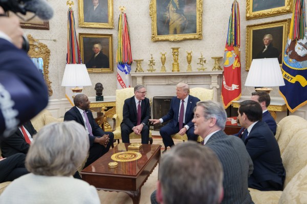 President Donald Trump hosts a bilateral meeting with U.K. Prime Minister Keir Starmer, Thursday, February 27, 2025, in the Oval Office. (Official White House Photo by Emily J. Higgins.)