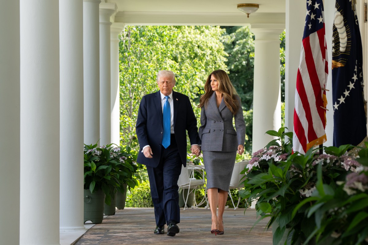 President Donald Trump and First Lady Melania Trump participate in a bill signing ceremony for the Take it Down Act, Monday, May 19, 2025, in the White House Rose Garden. (Official White House Photo by Andrea Hanks)