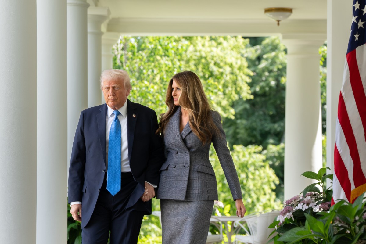 President Donald Trump and First Lady Melania Trump participate in a bill signing ceremony for the Take it Down Act, Monday, May 19, 2025, in the White House Rose Garden. (Official White House Photo by Andrea Hanks)