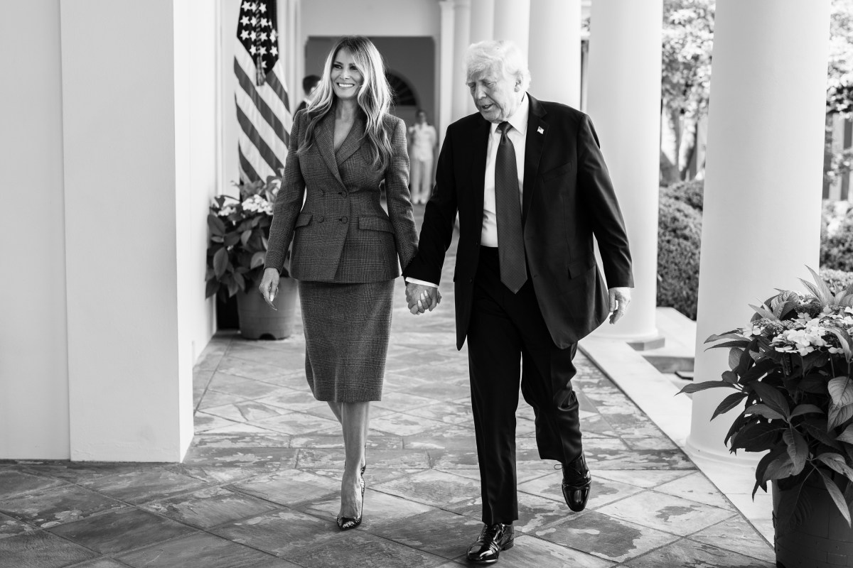 President Donald Trump and First Lady Melania Trump participate in a bill signing ceremony for the Take it Down Act, Monday, May 19, 2025, in the White House Rose Garden. (Official White House Photo by Andrea Hanks)