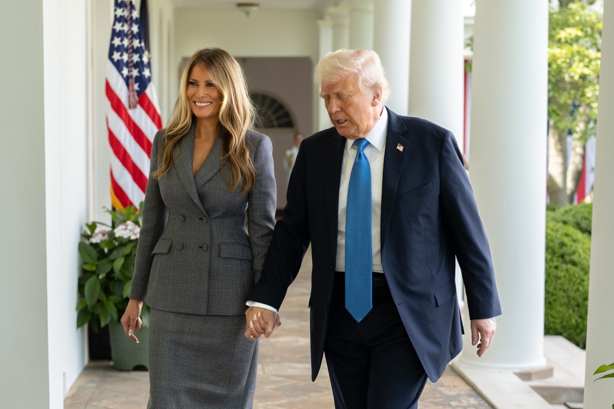 President Donald Trump and First Lady Melania Trump participate in a bill signing ceremony for the Take it Down Act, Monday, May 19, 2025, in the White House Rose Garden. (Official White House Photo by Andrea Hanks)