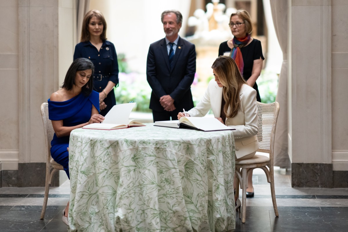 First Lady Melania Trump participates in the Senate Spouses Luncheon at the National Gallery of Art in Washington, D.C., Wednesday, May 21,2025. (Official White House Photo by Andrea Hanks)